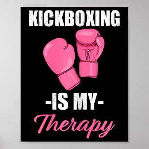 Poster Boxe Feminino é Minha Terapia Ótimo Presente Femin