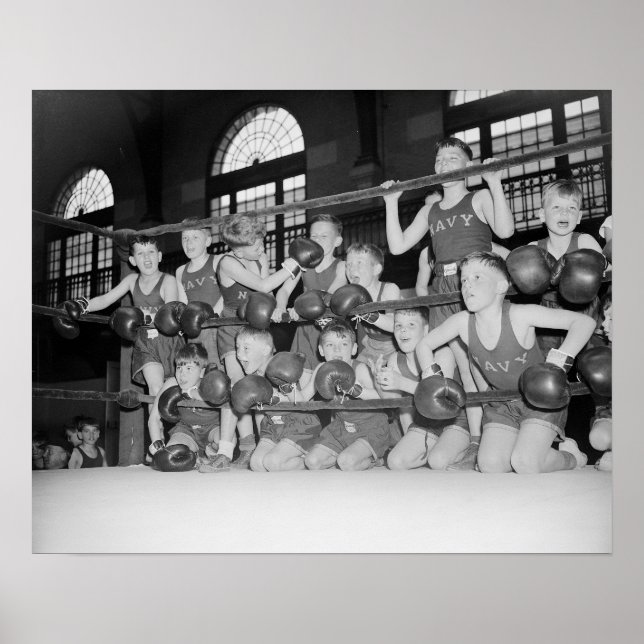 Poster Boxe Júnior, 1939. Foto Antiga (Frente)