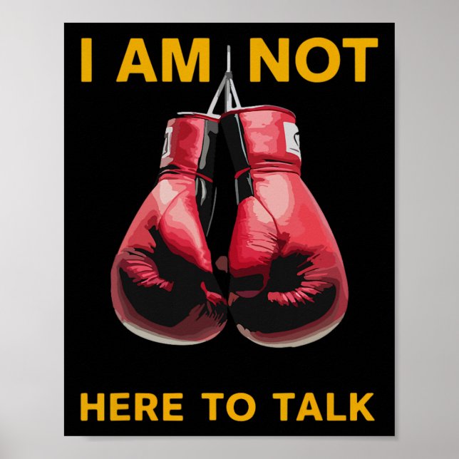 Poster Boxe Kickboxing Amante do Boxe Boxeador Frase Engr (Frente)