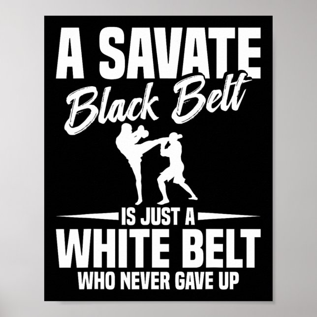 Poster Boxe Savate Artes Marciais Faixa Preta Kickboxing  (Frente)