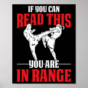Poster Boxe Tailandesa Muay Thai Engraçada Kick de Artes