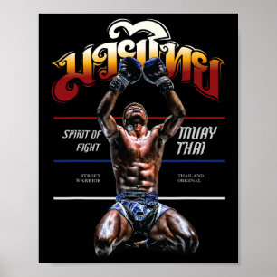 Poster Boxe Tailandesa Muay Thai Original da Tailândia