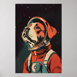 Poster Boxer Astronaut Poster, Boxer Retro Print, Boxer