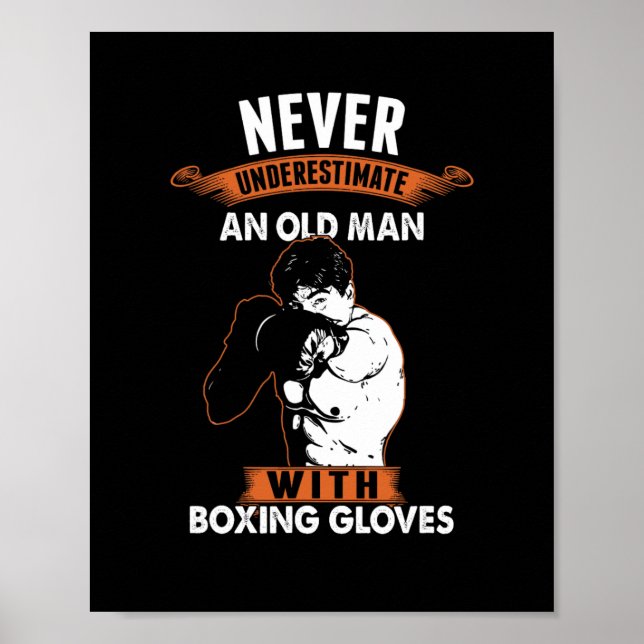 Poster Boxer Boxer Boxer Boxer Combate a Kickboxe Esporti (Frente)