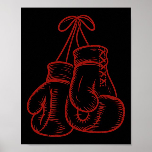 Poster Boxer Boxer Ring Arte Marcial Kickboxer Trai (Frente)