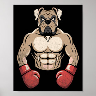 Poster Boxer Cachorro Luvas Cachorros de Animais de estim