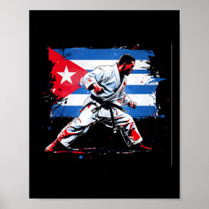 Poster Boxer cubano - Orgulho cubano boxando caixa de ban