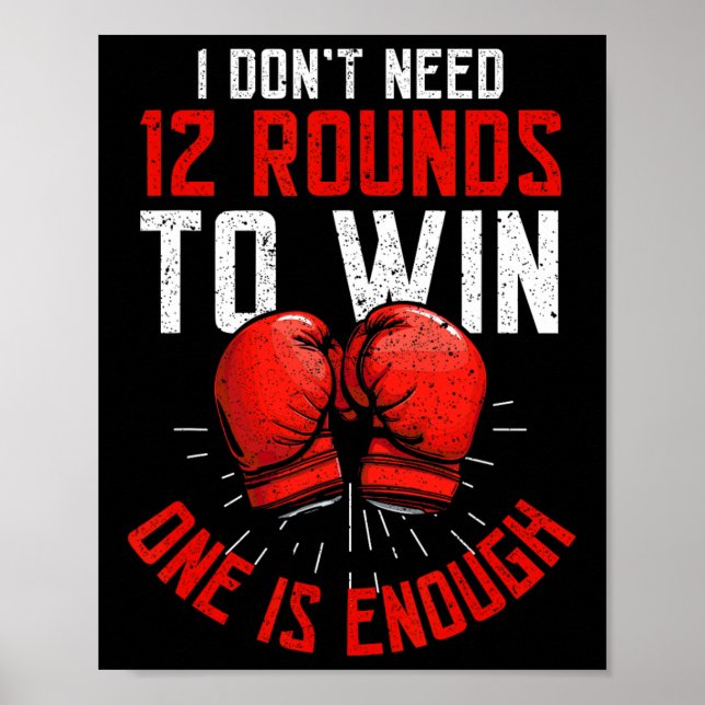 Poster Boxer Engraçado Boxing (Frente)