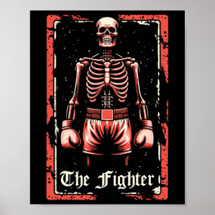 Poster Boxer Fighter - Luvas de reposição Boxando Skeleto