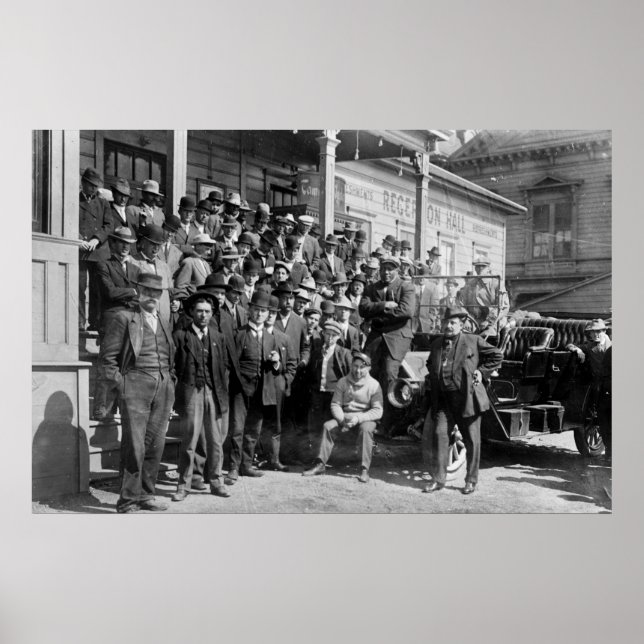 Poster Boxer Jack Johnson e formadores, início dos anos 1 (Frente)