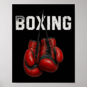 Poster Boxer Luvas Boxer Martial Art Sport Kickboxer Wo