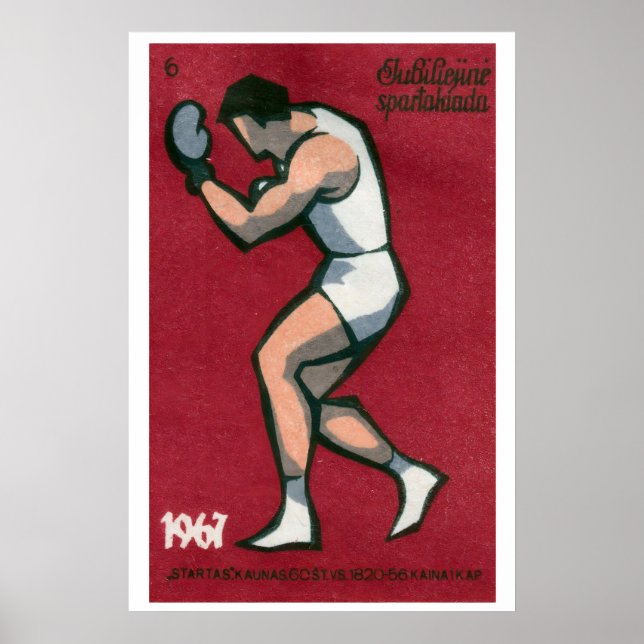 Poster Boxer - Matchbox Print - Aesthetic Wall Art (Frente)