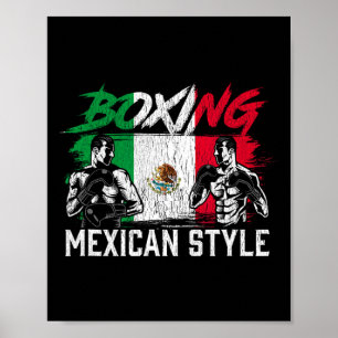 Poster Boxer mexicano para combater treinador de esporte