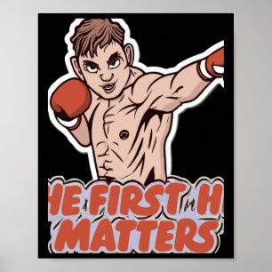 Poster Boxer Thwing Jab - O Design De Primeiro Acerto S A