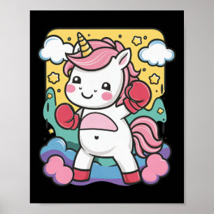 Poster Boxer Unicorn Com Luvas Boxing Adora Boxing