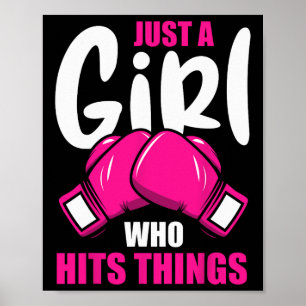 Poster Boxing Amantes Boxing Girl É Apenas Uma Menina Que