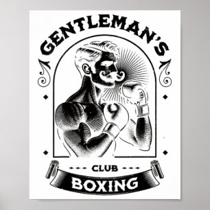 Poster Boxing Club Retro with Box Boxe