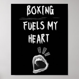 Poster Boxing Combustes Meu Coração Pulando Luvas
