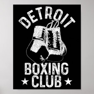 Poster Boxing Detroit Michigan Martial Arts Boxer