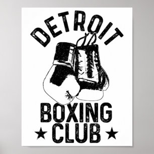Poster Boxing Detroit Michigan Martial Arts Boxer 1