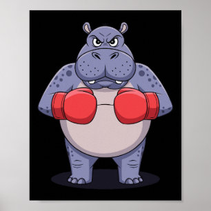 Poster Boxing do amante de os animais Match Sport Fightin