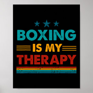 Poster Boxing É Minha Terapia Engraçada Boxing