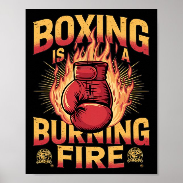 Poster Boxing É Um Incêndio De Queima (Frente)