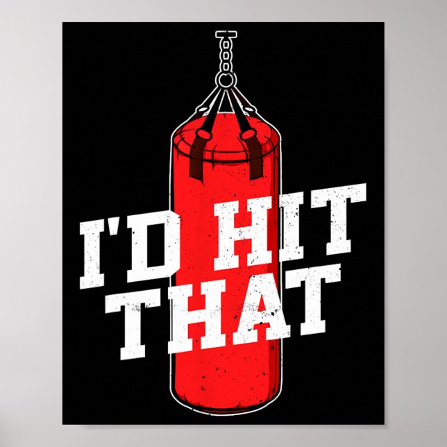 Poster Boxing, eu ia bater na caixa das luvas. (Frente)