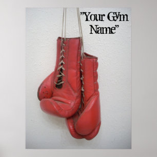 Poster Boxing Gloves Canvas, Add your Gym name!