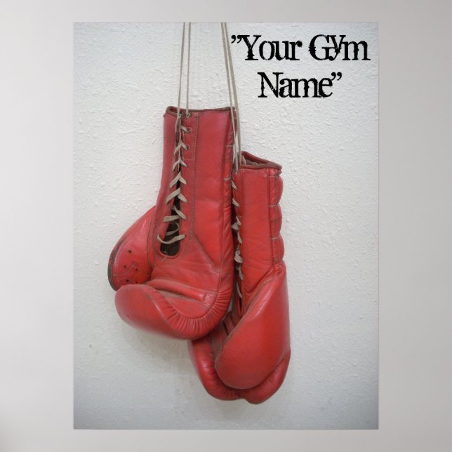 Poster Boxing Gloves Canvas, Add your Gym name! (Frente)