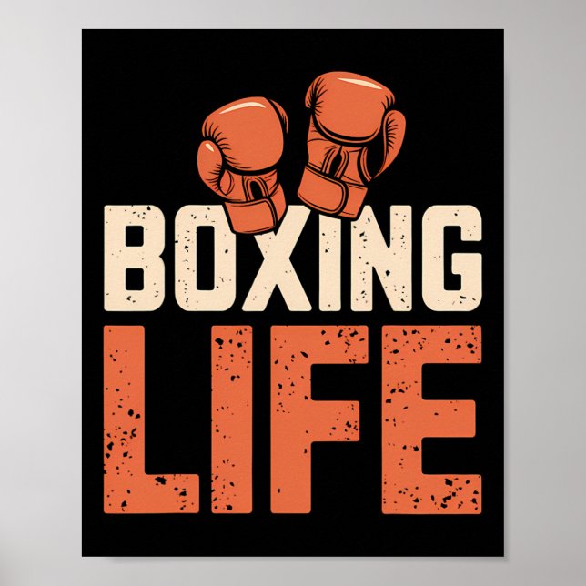 Poster Boxing Life Para Boxers Profissionais Amadores 3 (Frente)