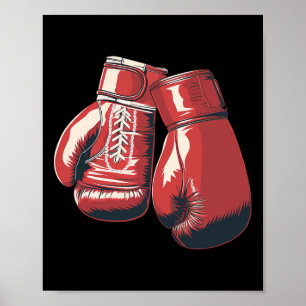 Poster Boxing Luvas Combate Esporte Estudante Boxing