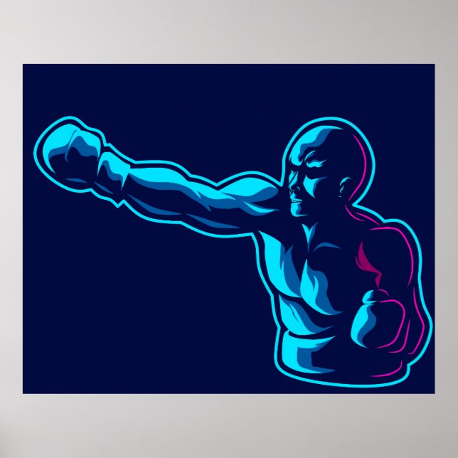 Poster Boxing man pop art (Frente)