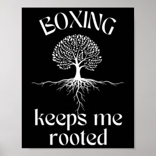 Poster Boxing me mantém enraizada trava de combate de árv