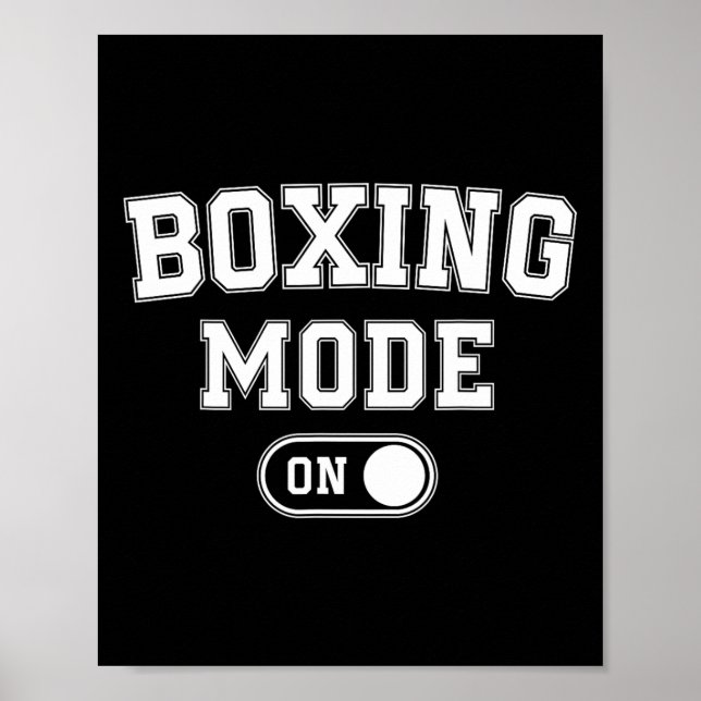Poster Boxing Mode On Funny Boxer Gift Fighter Coach Trai (Frente)