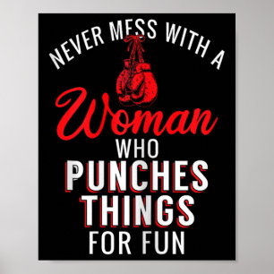 Poster Boxing Nunca Mete Com Uma Mulher Que Punha As Cois