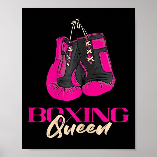 Poster Boxing Queen Kickboxer in a box Luvas Boxing Bo (Frente)