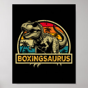 Poster Boxingsaurus T Rex Dinossaur Boxando Família Sauru