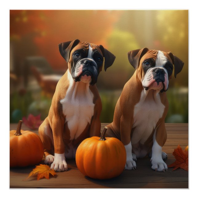 Pôster Boxpy Puppy Autumn Delight Pumpkin (Frente)