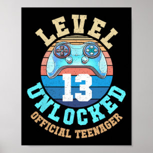 Poster Boy Level 13 Unlocked Video Game 13 Aniversário 1