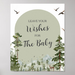 Poster Boy Pine Tree Forest Mountain Deixa seus desejos