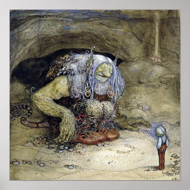 Poster "Boy with Troll" de John Bauer (Frente)