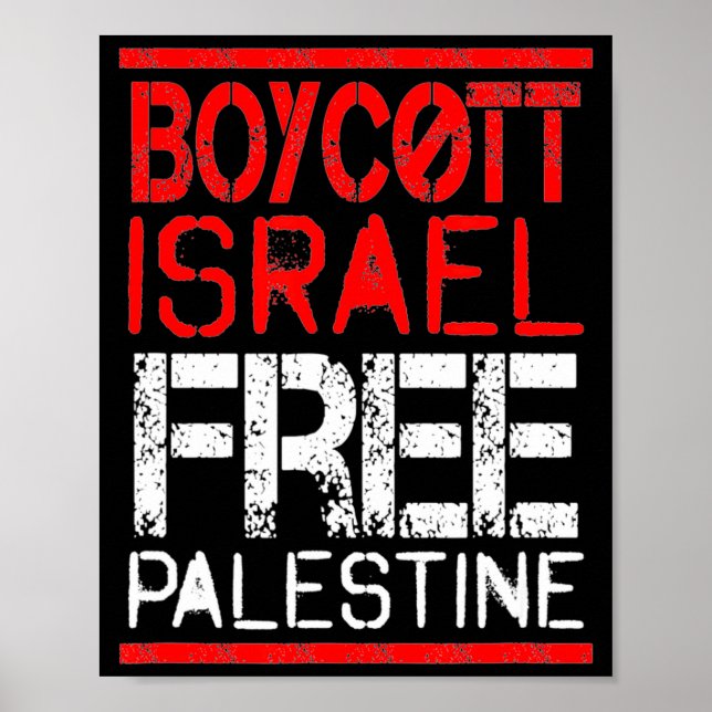 Poster Boycott Israel Palestine Gaza War Awareness  (Frente)