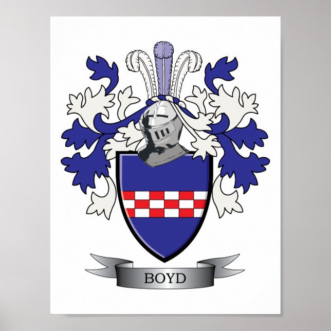 Pôster Boyd Family Crest Casaco de Armas (Frente)