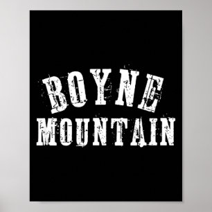 Poster Boyne montanha rústico ousado artesão grunge esqui