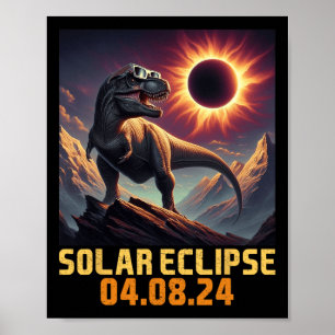 Poster Boys T Rex Dinossauro Astronauta Total Eclipse Sol