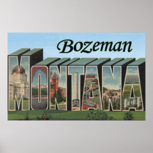 Pôster Bozeman, Montana - grandes cenas da letra