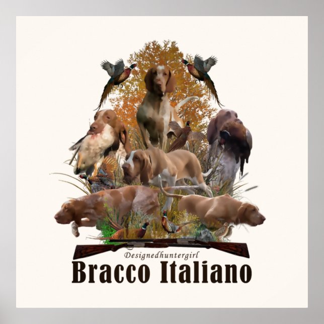 Poster Bracco italiano tapeçaria faux canvas imprimir acr (Frente)