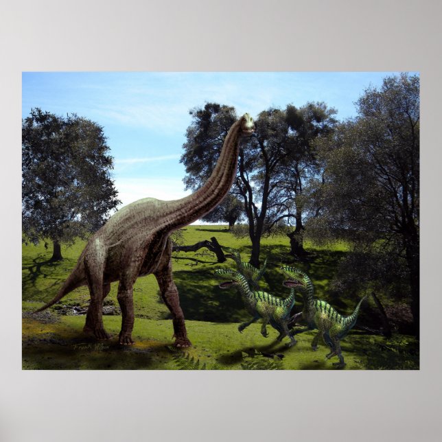 Poster ~ Brachiosaurus Atacados por Velociraptors (Frente)