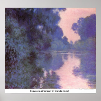 Pôster Braço-cerco em Giverny por Claude Monet